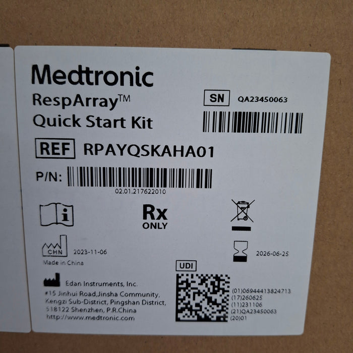Medtronic RespArray Patient Monitor w/ Quick Start Kit and Wall Mount