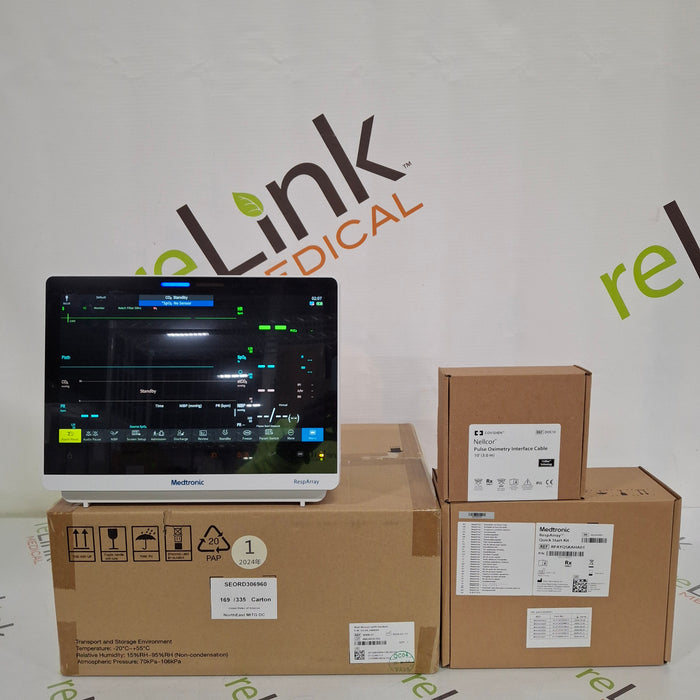 Medtronic RespArray Patient Monitor w/ Quick Start Kit and Wall Mount