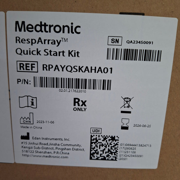 Medtronic RespArray Patient Monitor w/ Quick Start Kit and Wall Mount
