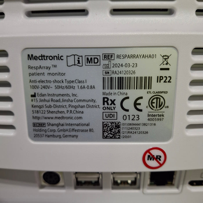 Medtronic RespArray Patient Monitor w/ Quick Start Kit and Wall Mount