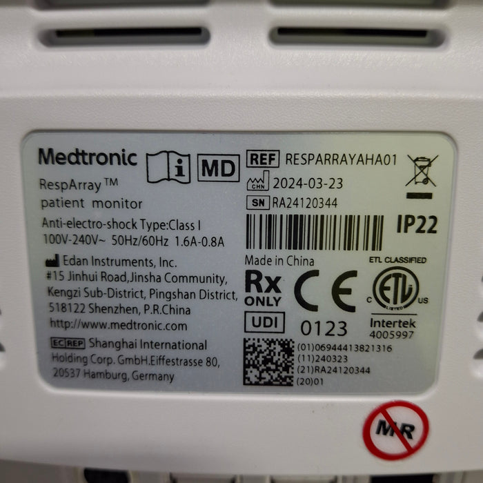Medtronic RespArray Patient Monitor w/ Quick Start Kit and Wall Mount