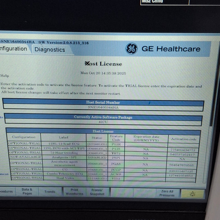 GE Healthcare Carescape B450 Critical Care Patient Monitor