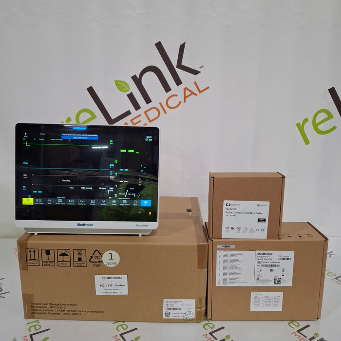 Medtronic RespArray Patient Monitor w/ Quick Start Kit and Wall Mount