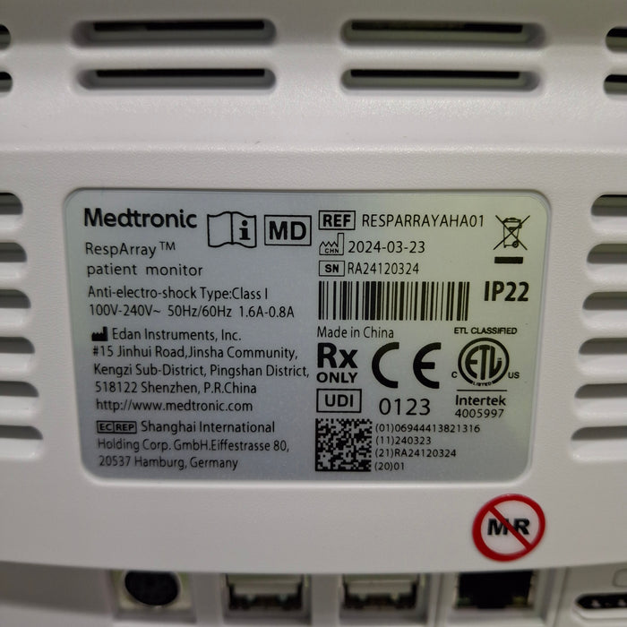 Medtronic RespArray Patient Monitor w/ Quick Start Kit and Wall Mount