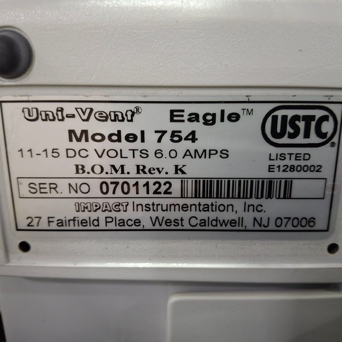 Impact Instrumentation Inc. Uni-Vent 754 Portable Ventilator