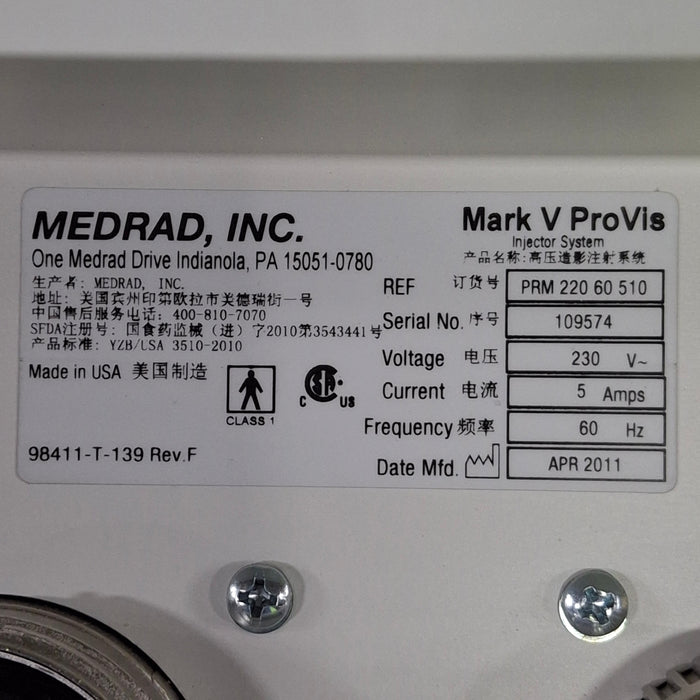 Medrad Mark V Provis Injector PRM Console