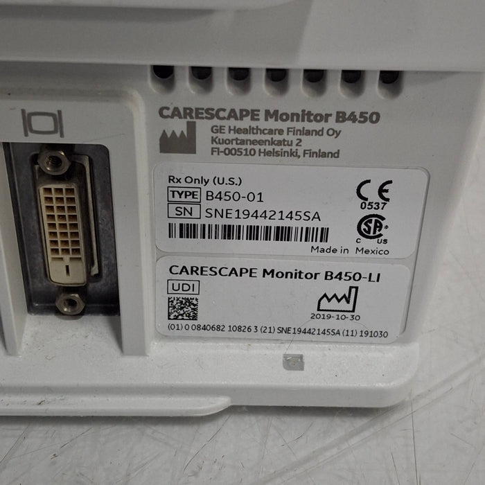 GE Healthcare Carescape B450 Critical Care Patient Monitor