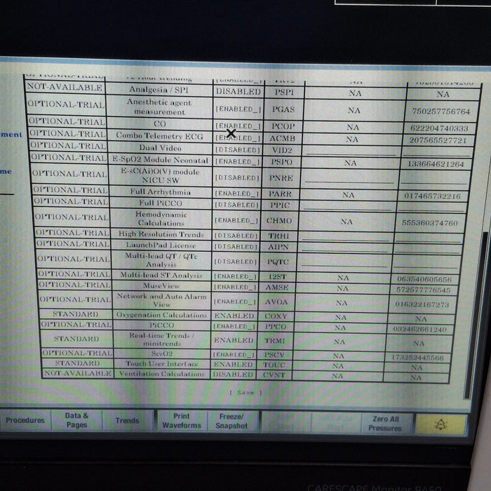 GE Healthcare Carescape B450 Critical Care Patient Monitor