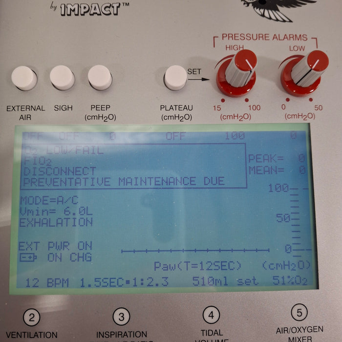 Impact Instrumentation Inc. Uni-Vent 754 Portable Ventilator