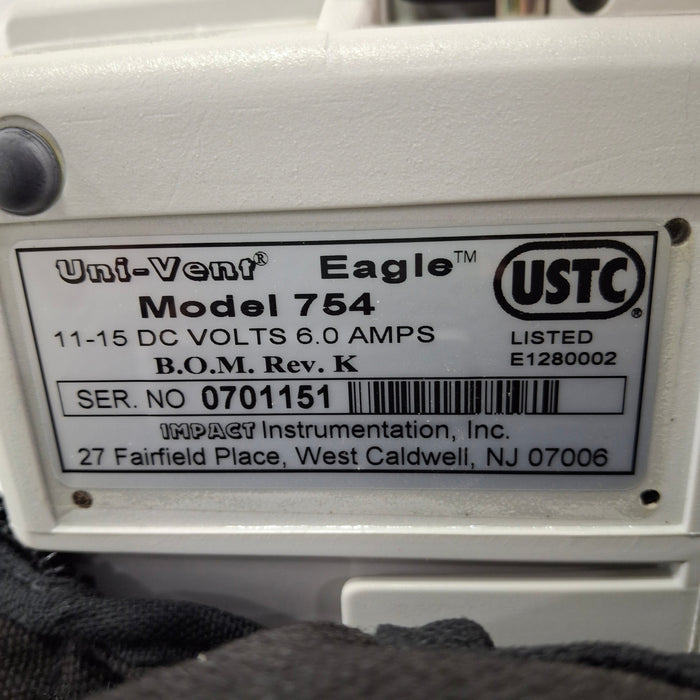 Impact Instrumentation Inc. Uni-Vent 754 Portable Ventilator