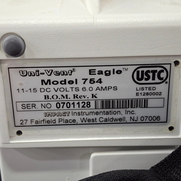 Impact Instrumentation Inc. Uni-Vent 754 Portable Ventilator