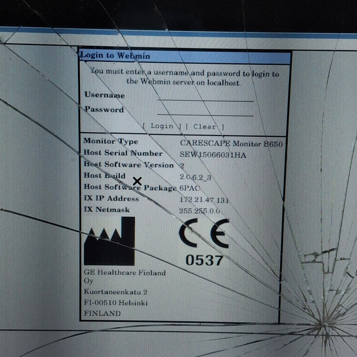 GE Healthcare Carescape B650 Post Anesthesia Care Patient Monitor