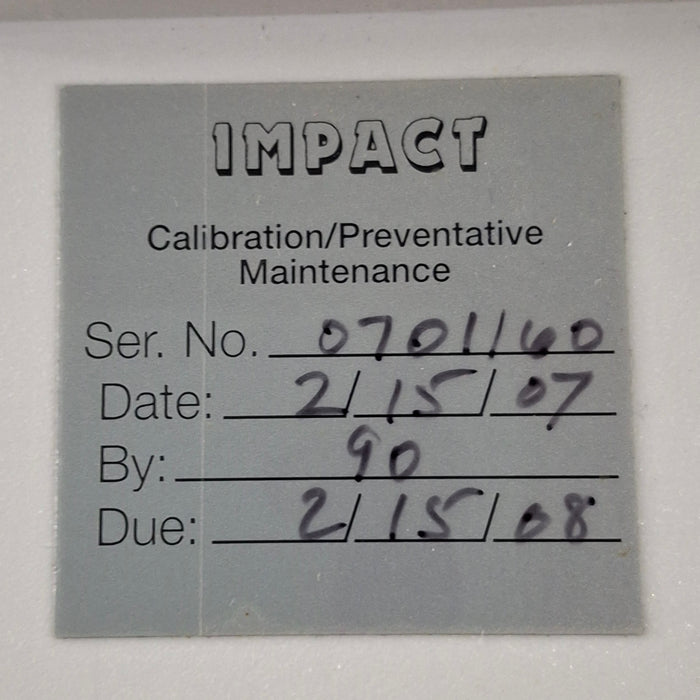 Impact Instrumentation Inc. Uni-Vent 754 Portable Ventilator