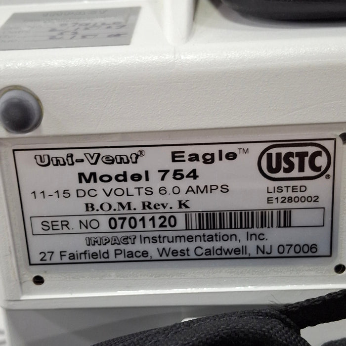 Impact Instrumentation Inc. Uni-Vent 754 Portable Ventilator