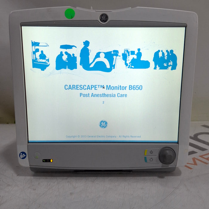 GE Healthcare Carescape B650 Post Anesthesia Care Patient Monitor