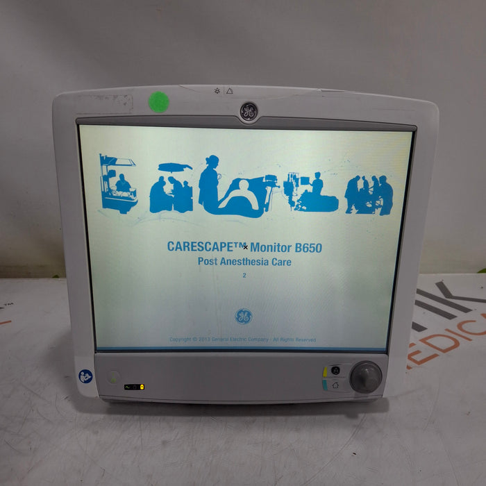 GE Healthcare Carescape B650 Post Anesthesia Care Patient Monitor