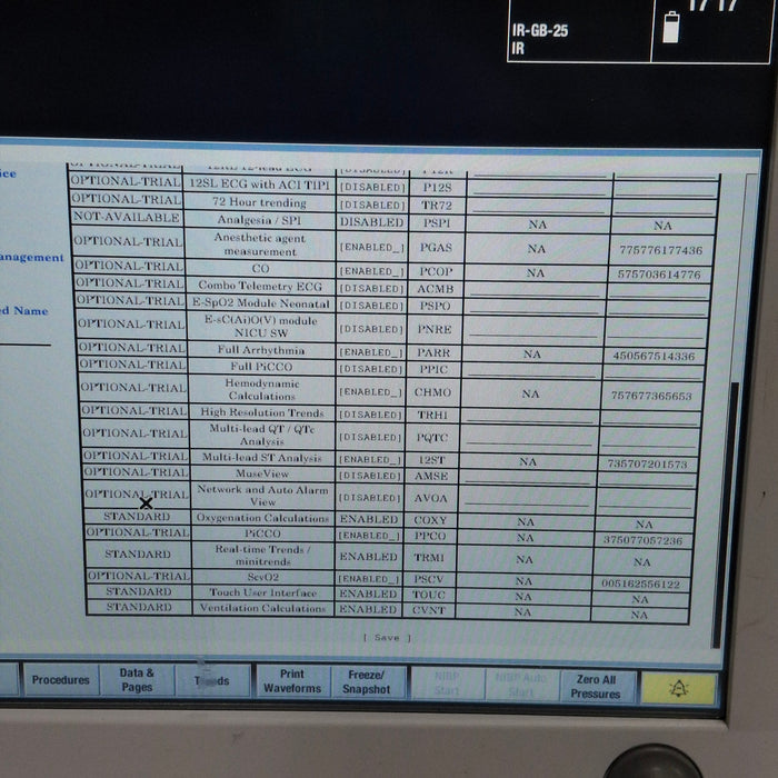 GE Healthcare Carescape B650 Post Anesthesia Care Patient Monitor