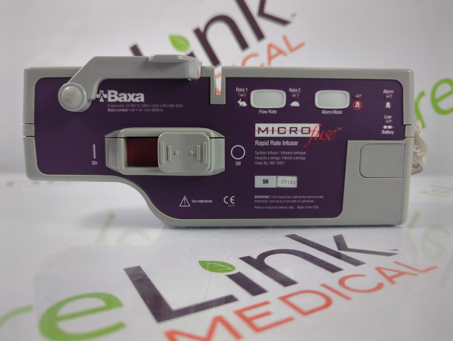 Baxa Corporation MicroFuse Rapid Rate Syringe Infuser Pump