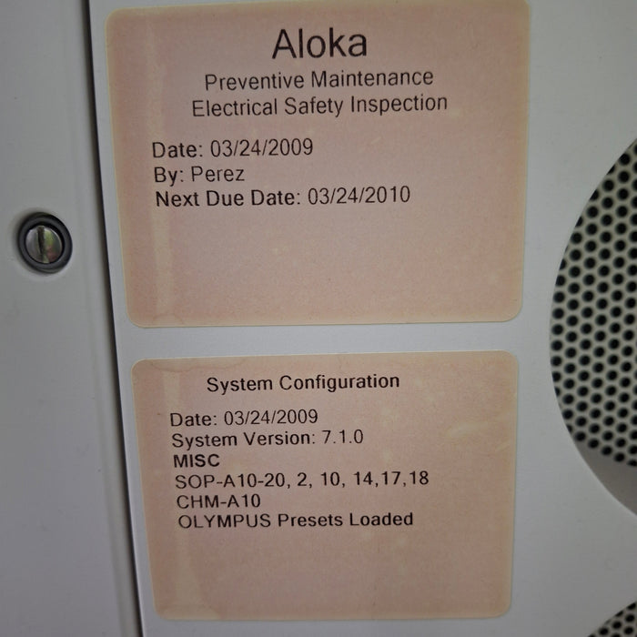 Aloka Prosound Alpha 10 Premier Ultrasound