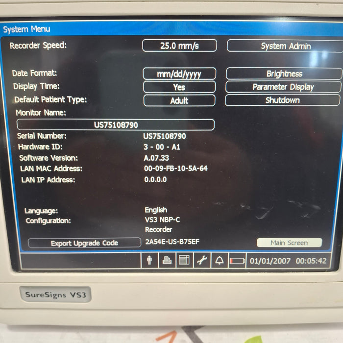 Philips Suresigns VS3 Vital Signs Monitor