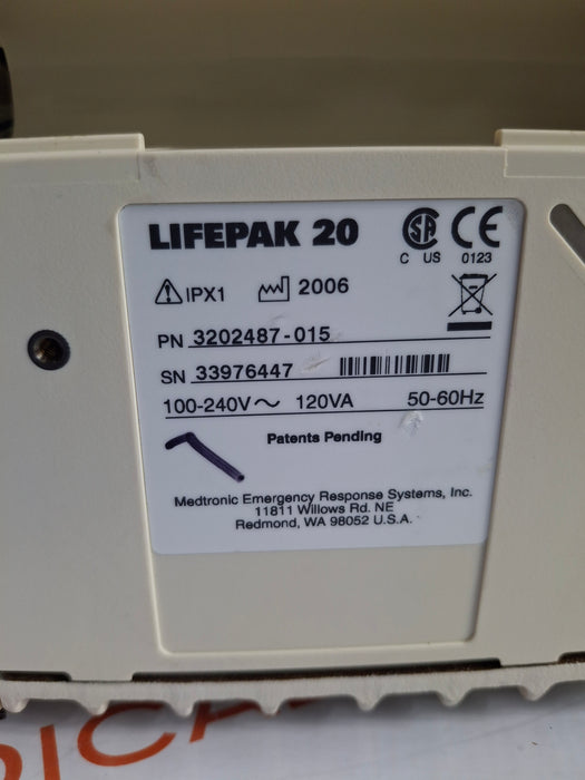 Physio-Control LifePak 20 Defibrillator