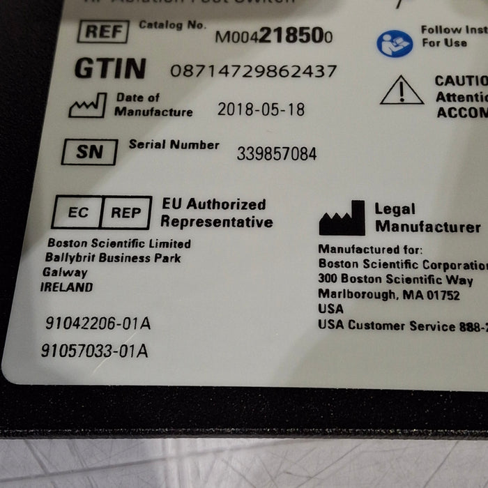 Boston Scientific 21850 Maestro RF Ablation Foot Switch Accessory