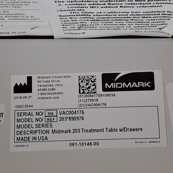 Midmark 203 Treatment Table