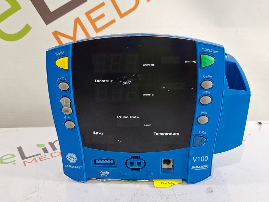 GE Healthcare Dinamap V100 - NIBP, SpO2, Temp Vital Signs Monitor