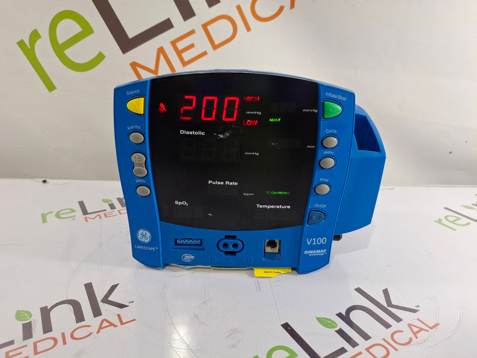 GE Healthcare Dinamap V100 - NIBP, SpO2, Temp Vital Signs Monitor