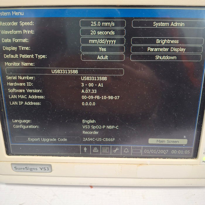 Philips Suresigns VS3 Vital Signs Monitor
