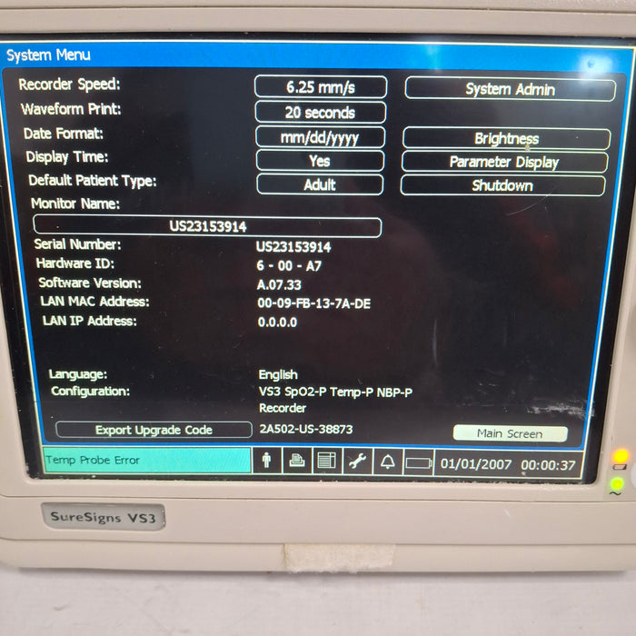 Philips Suresigns VS3 Vital Signs Monitor