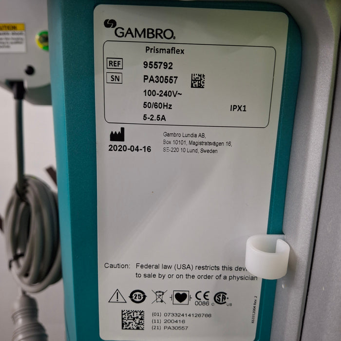 Gambro Prismaflex Dialysis Machine