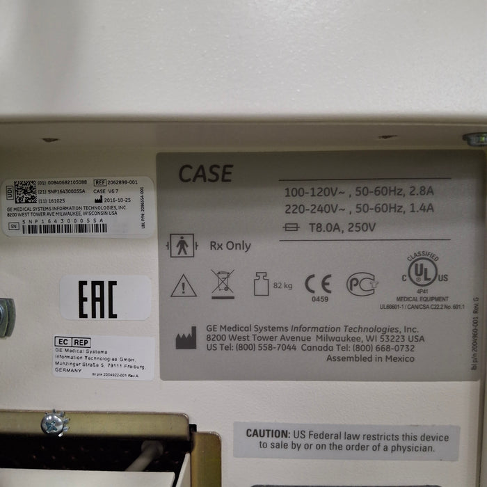 GE Healthcare Case P2 Series Console w/ T2100 Stress Test System