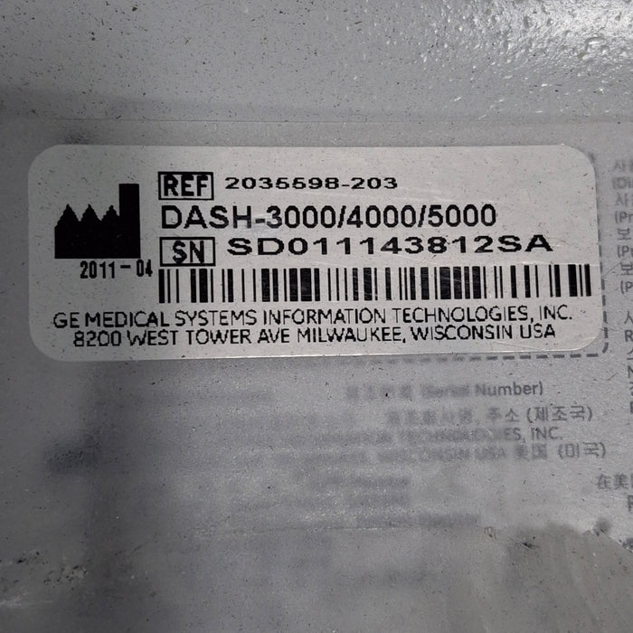 GE Healthcare Dash 4000 - GE/Nellcor SpO2 Patient Monitor