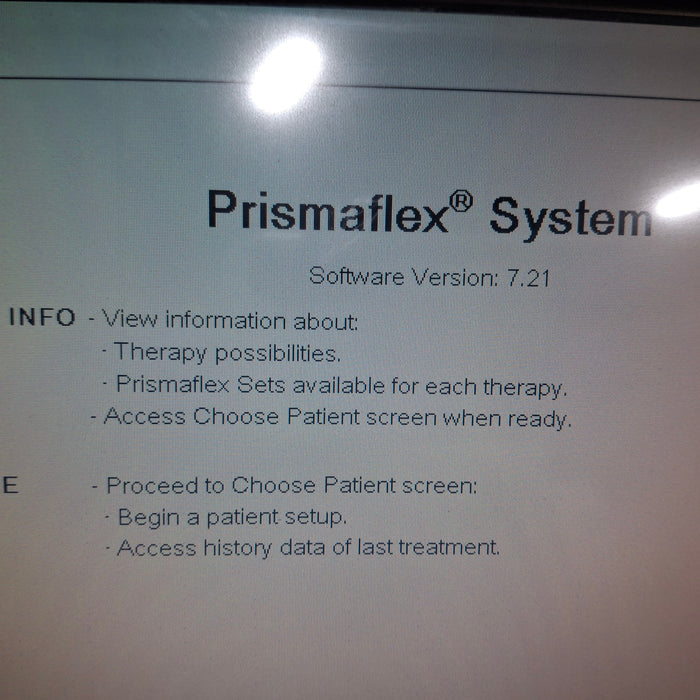Gambro Prismaflex Dialysis Machine