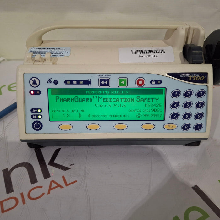Smiths Medical Medfusion 3500 Version 4 Syringe Infusion Pump