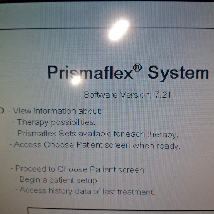 Gambro Prismaflex Dialysis Machine