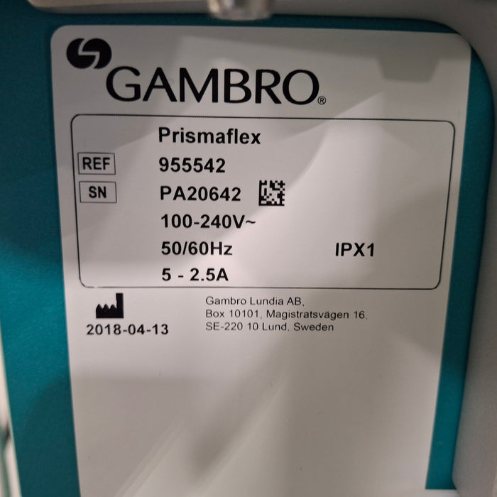 Gambro Prismaflex Dialysis Machine
