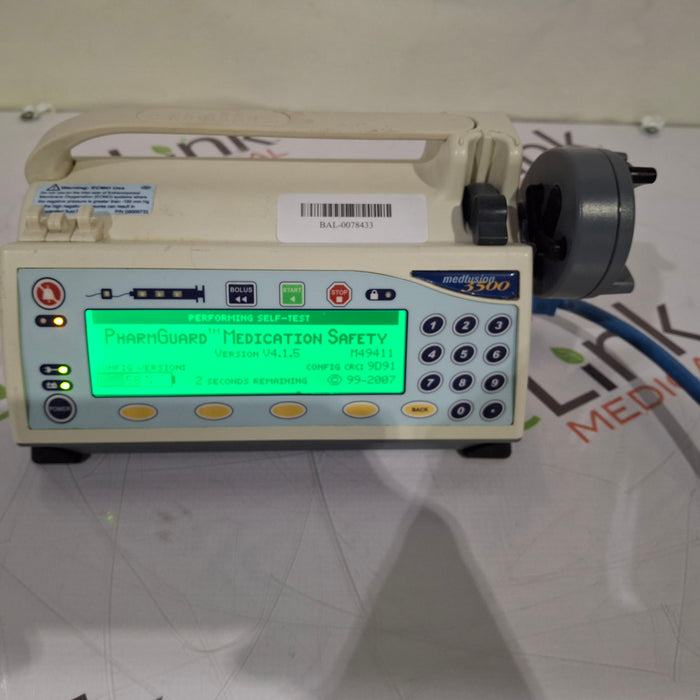 Smiths Medical Medfusion 3500 Version 4 Syringe Infusion Pump