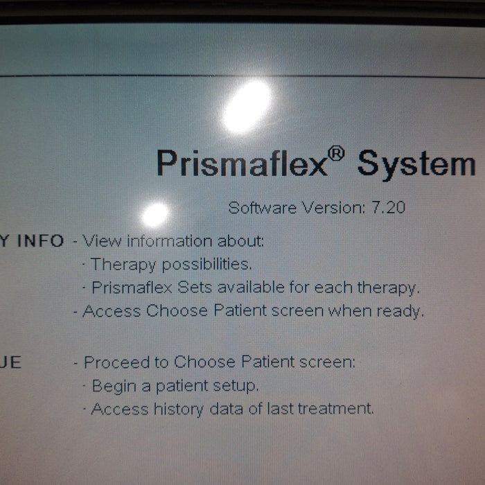 Gambro Prismaflex Dialysis Machine