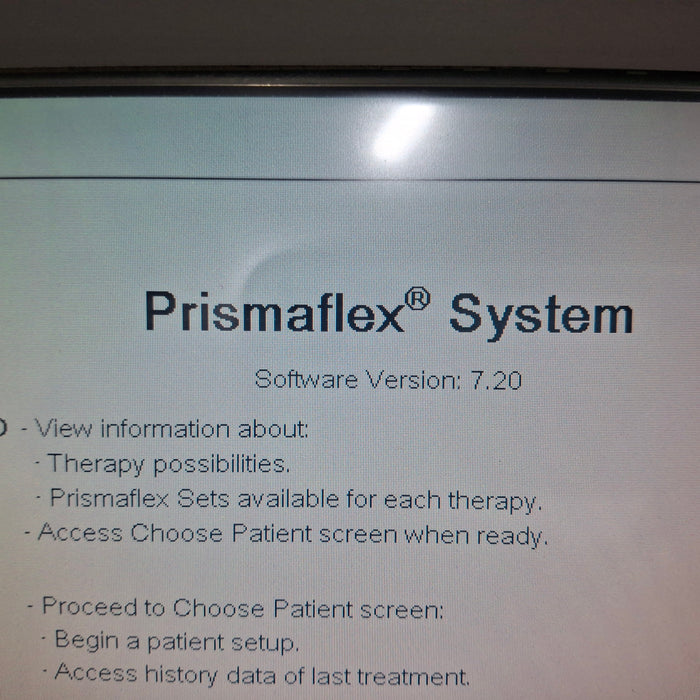 Gambro Prismaflex Dialysis Machine