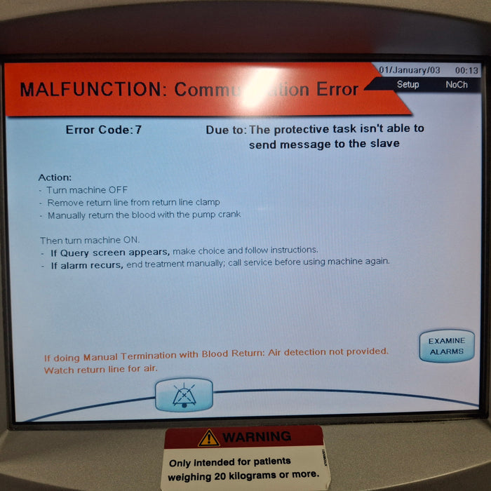 Gambro Prismaflex Dialysis Machine