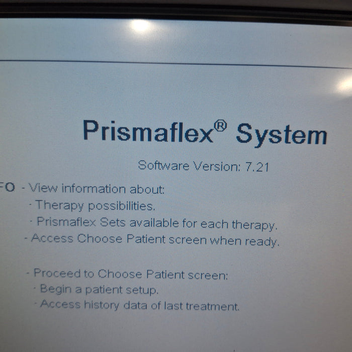 Gambro Prismaflex Dialysis Machine
