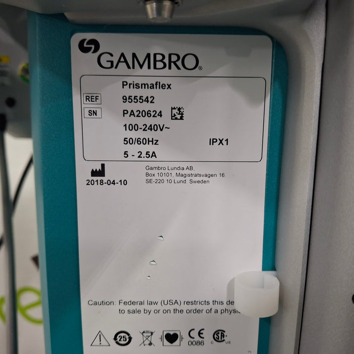 Gambro Prismaflex Dialysis Machine