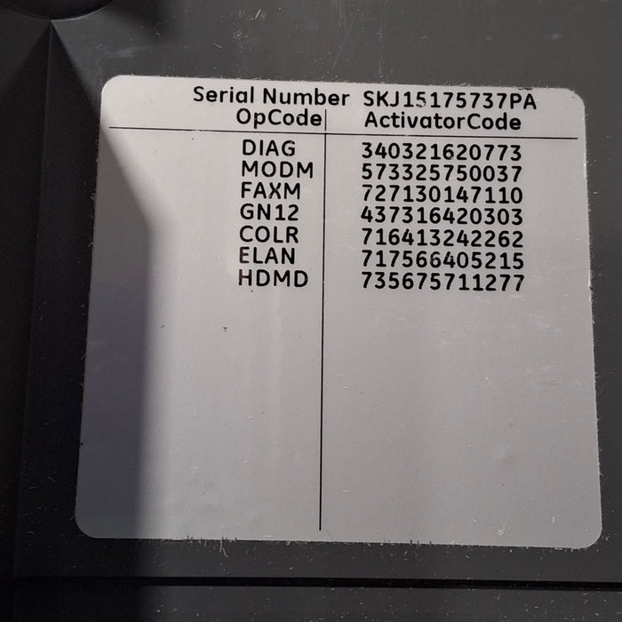 GE Healthcare MAC 5500 HD ECG without CAM Module