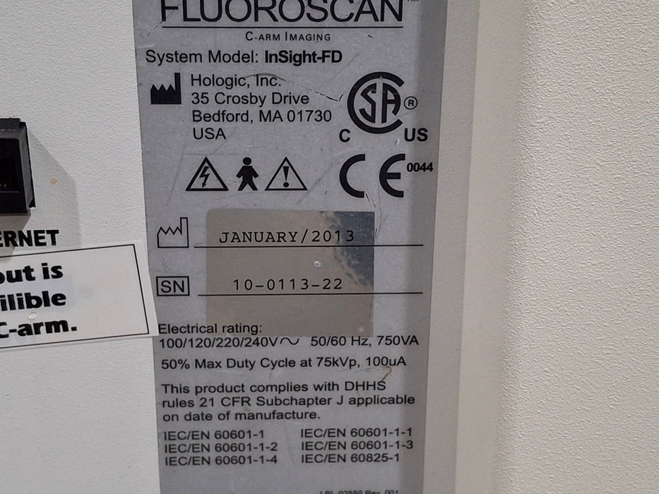 Hologic, Inc. InSight Fluoroscan FD C-Arm