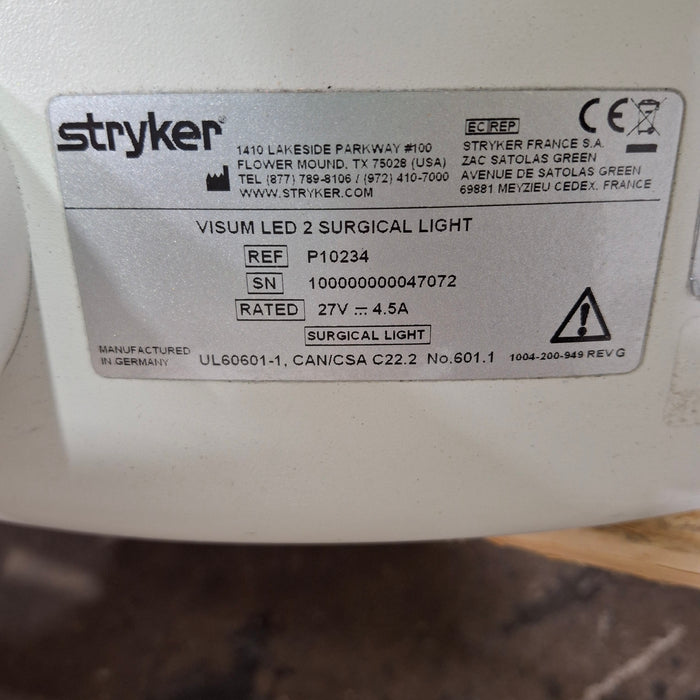 Stryker Visum II Surgical Light