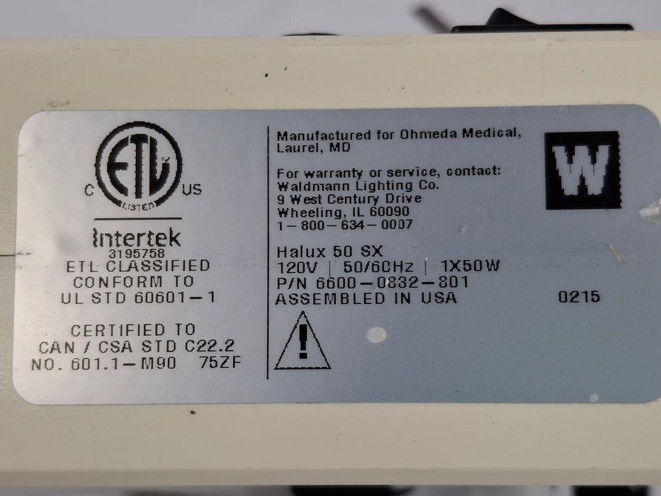 Wildman lighting Co Halux 50sx Exam light