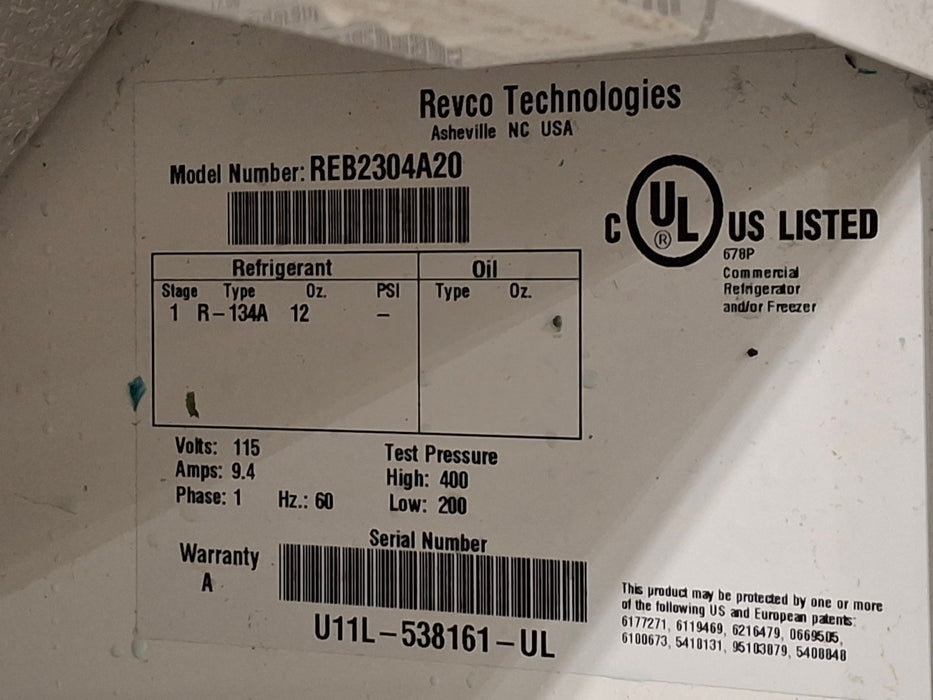 Revco REB2304A20 Blood Bank Refrigerator