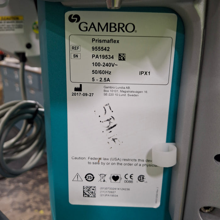 Gambro Prismaflex Dialysis Machine
